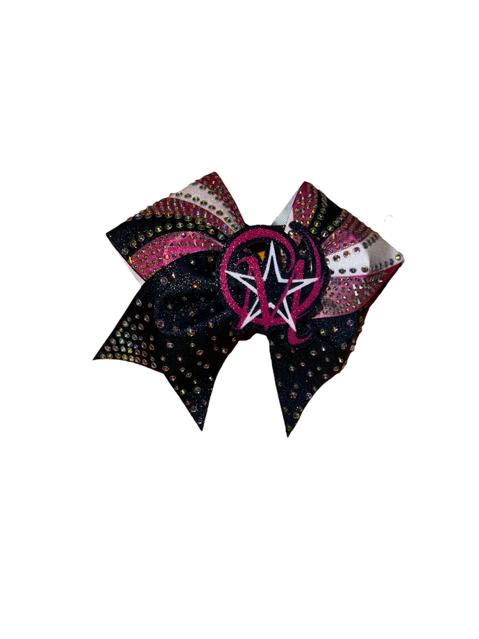 Pink and black bow