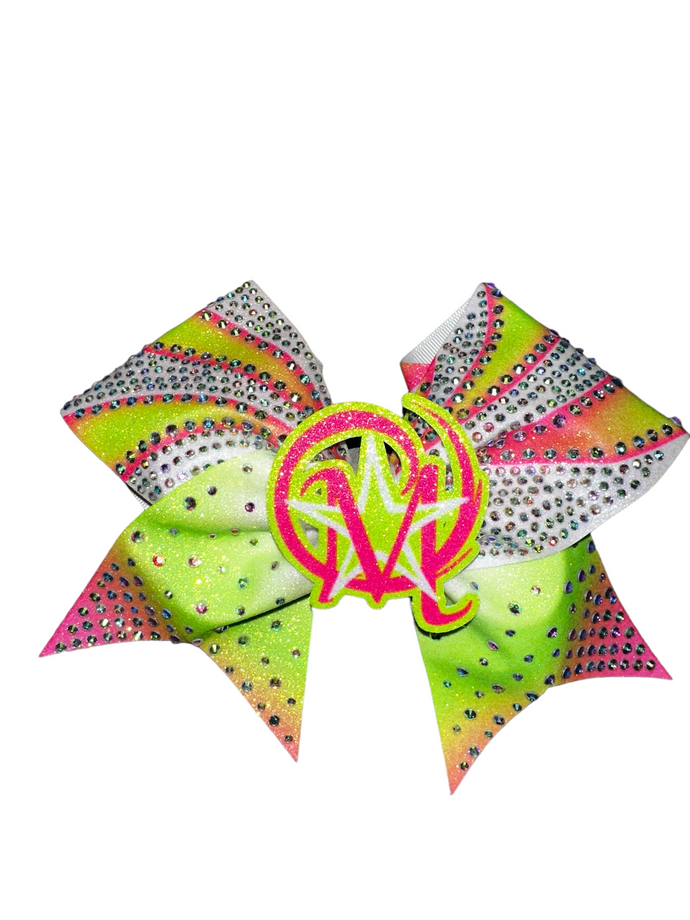 Bright bow pink and green