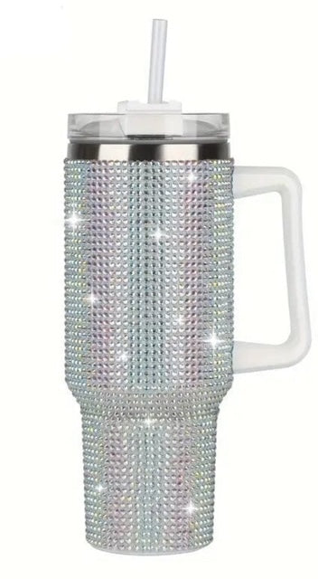 Sliver Rhinestone Tumbler 40oz