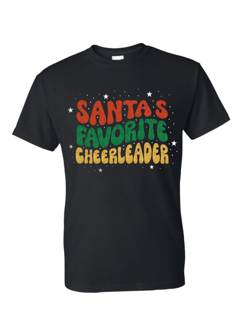 Santa's Favorite Cheerleader glitter